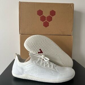 Vivobarefoot Primus Lite Knit Sneakers | Bright White | Mens EU 44 US 11 | New